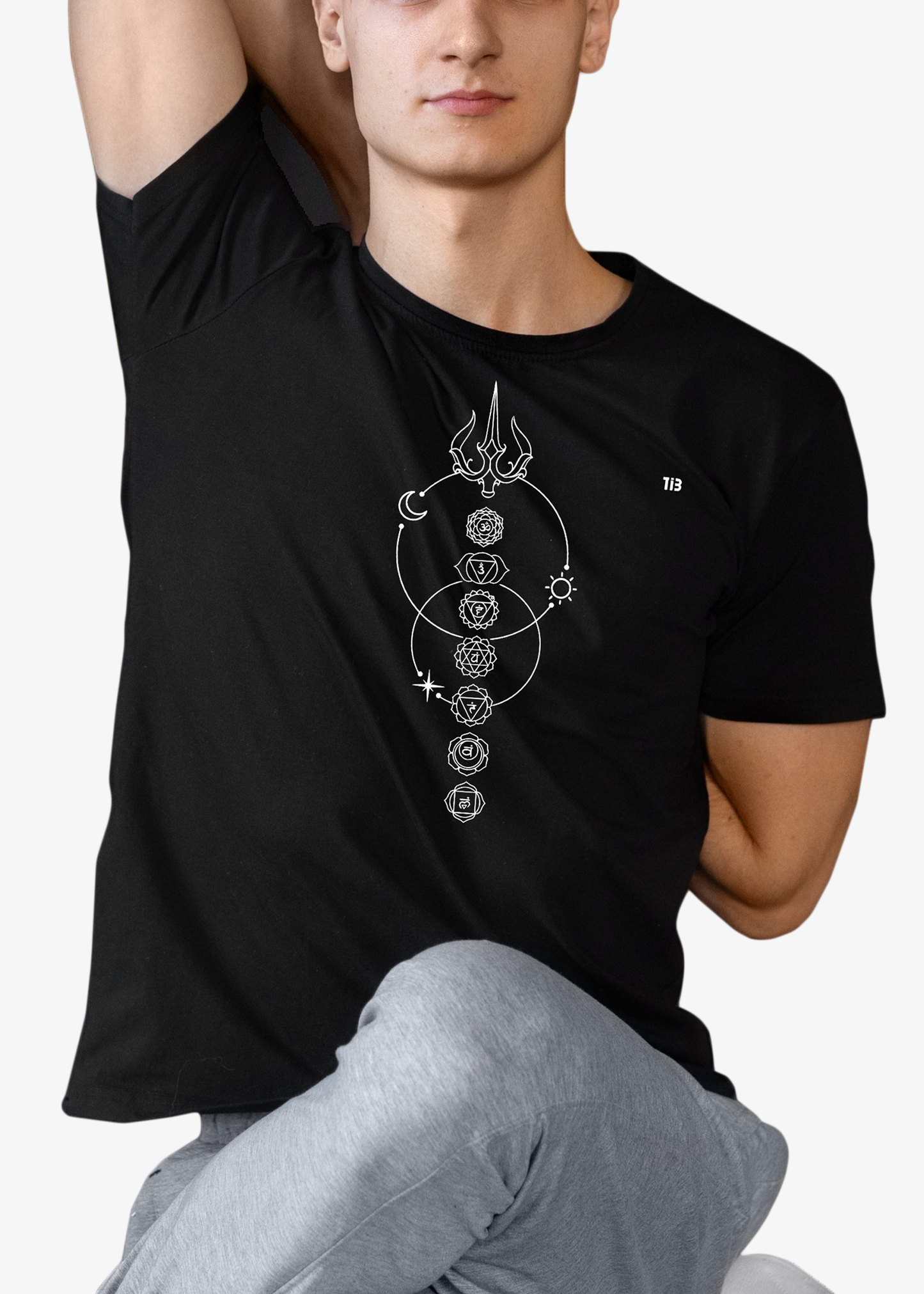 Chakra Mandala |Black t shirt