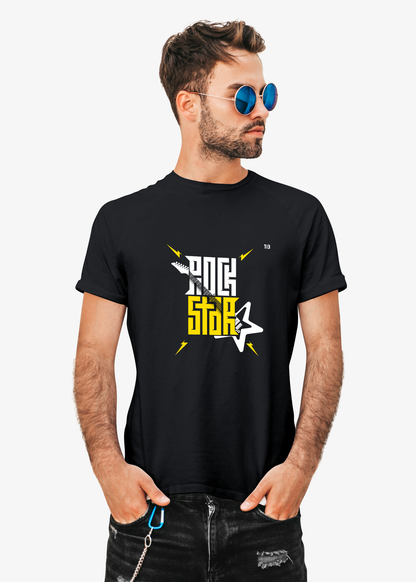 RockStar: Black T-Shirt for Men