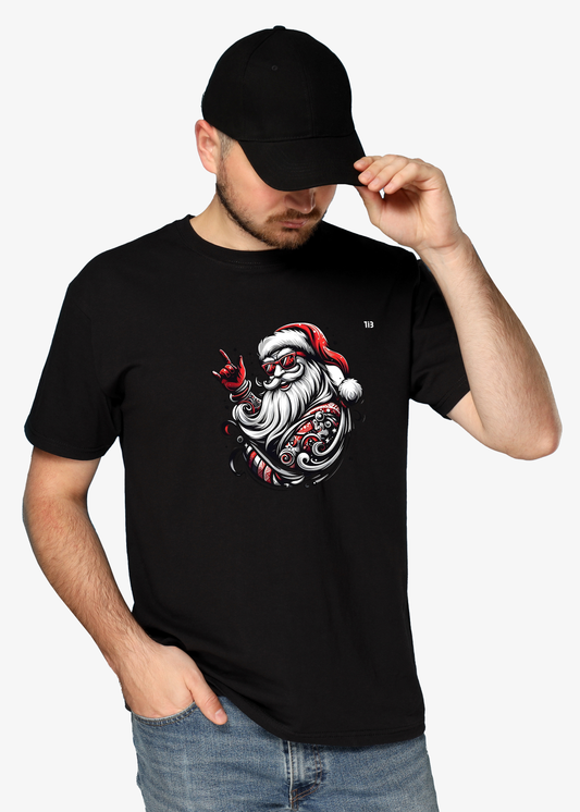 Santa's Rockers | Black T shirt
