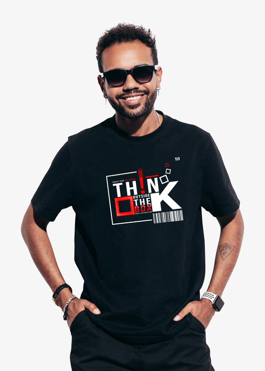 Think Out Of The Box: Black T-Shirt for Men