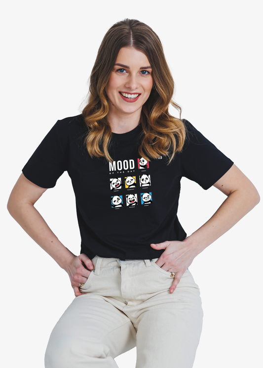 Moody Girl: Black T-Shirt for Women