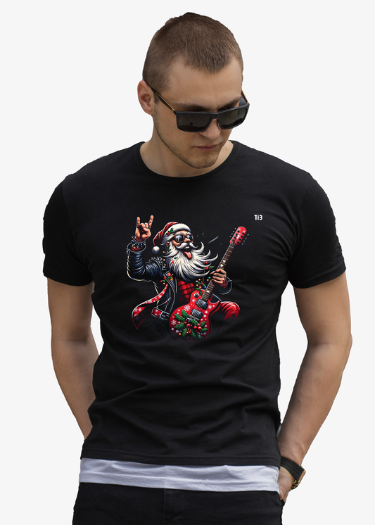 Santa's Rebellion | Black T shirt