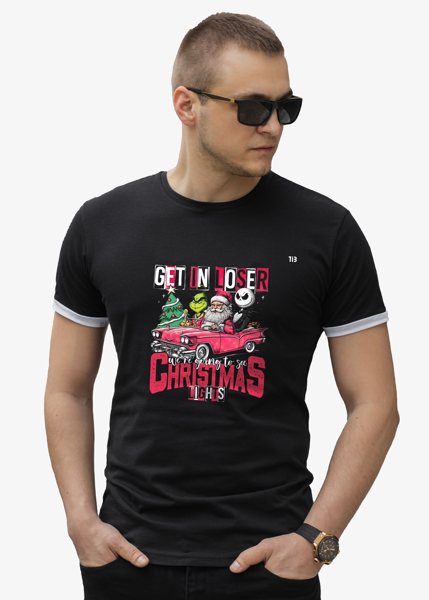 Christmas Chaos | Black T shirt