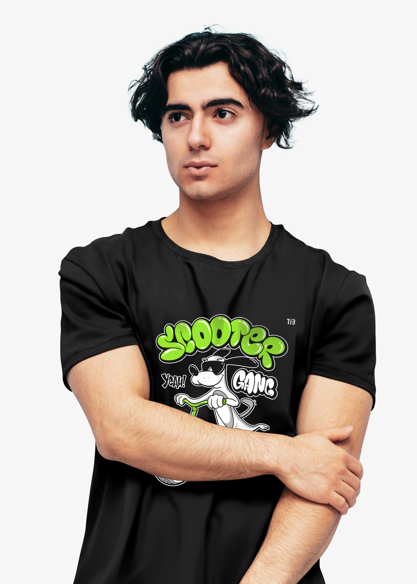 Scooter Gang: Black T-Shirt for Men