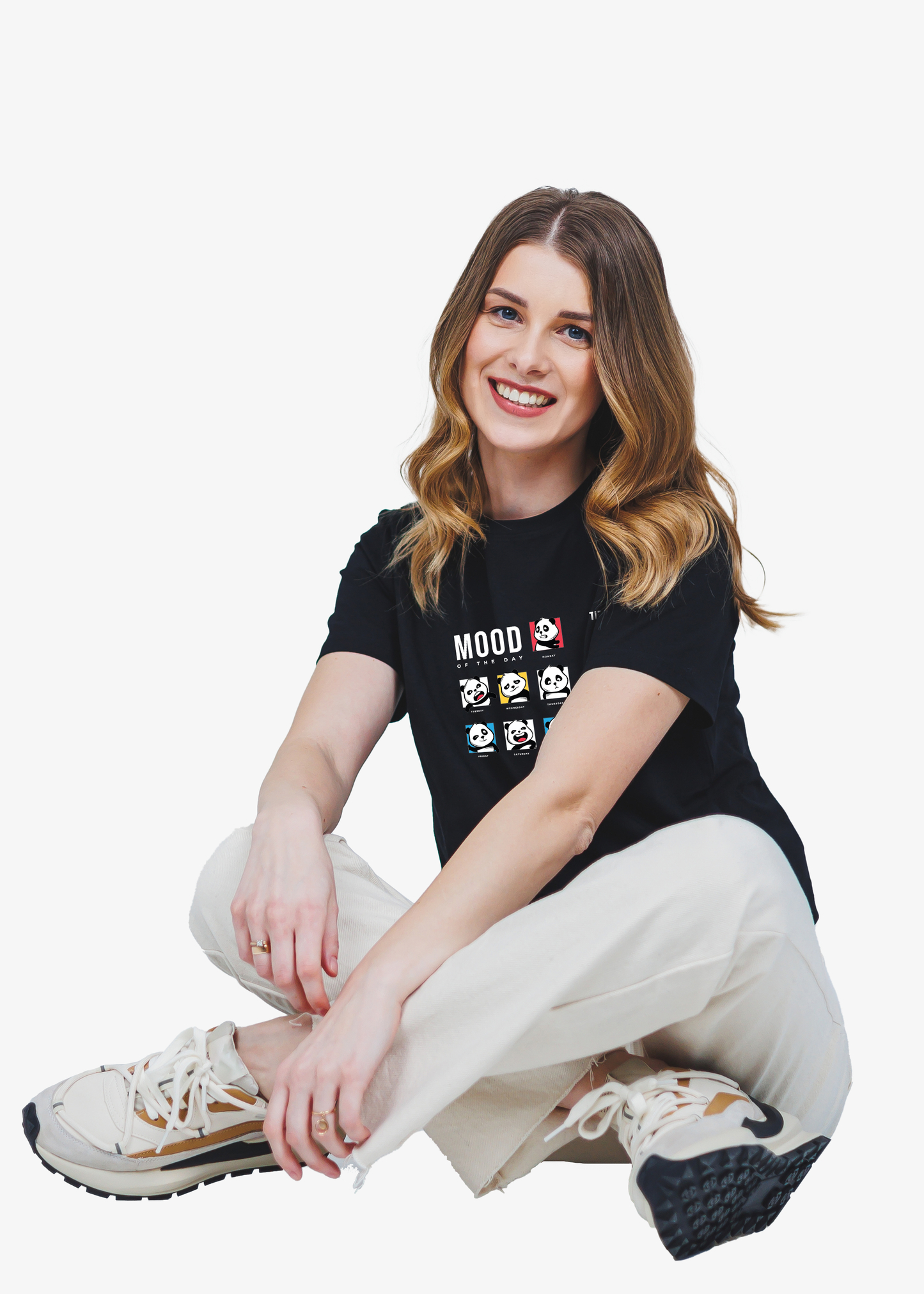 Moody Girl: Black T-Shirt for Women