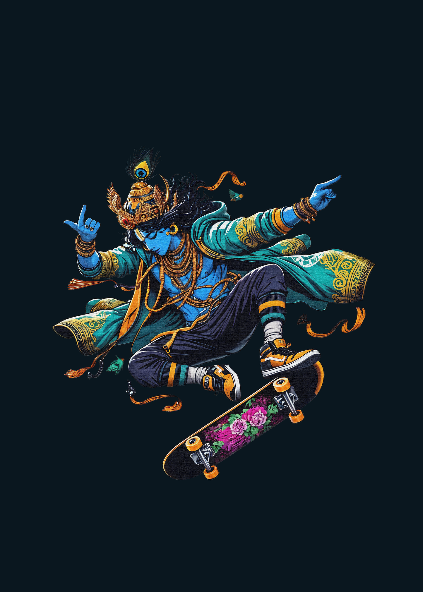 Krishna |Black t shirt