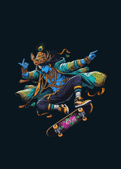Krishna |Black t shirt