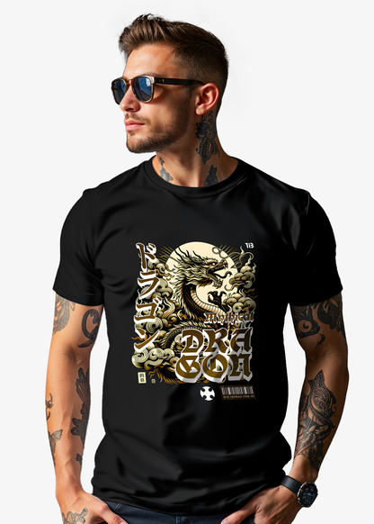 Dragon: Black Tshirt for Men