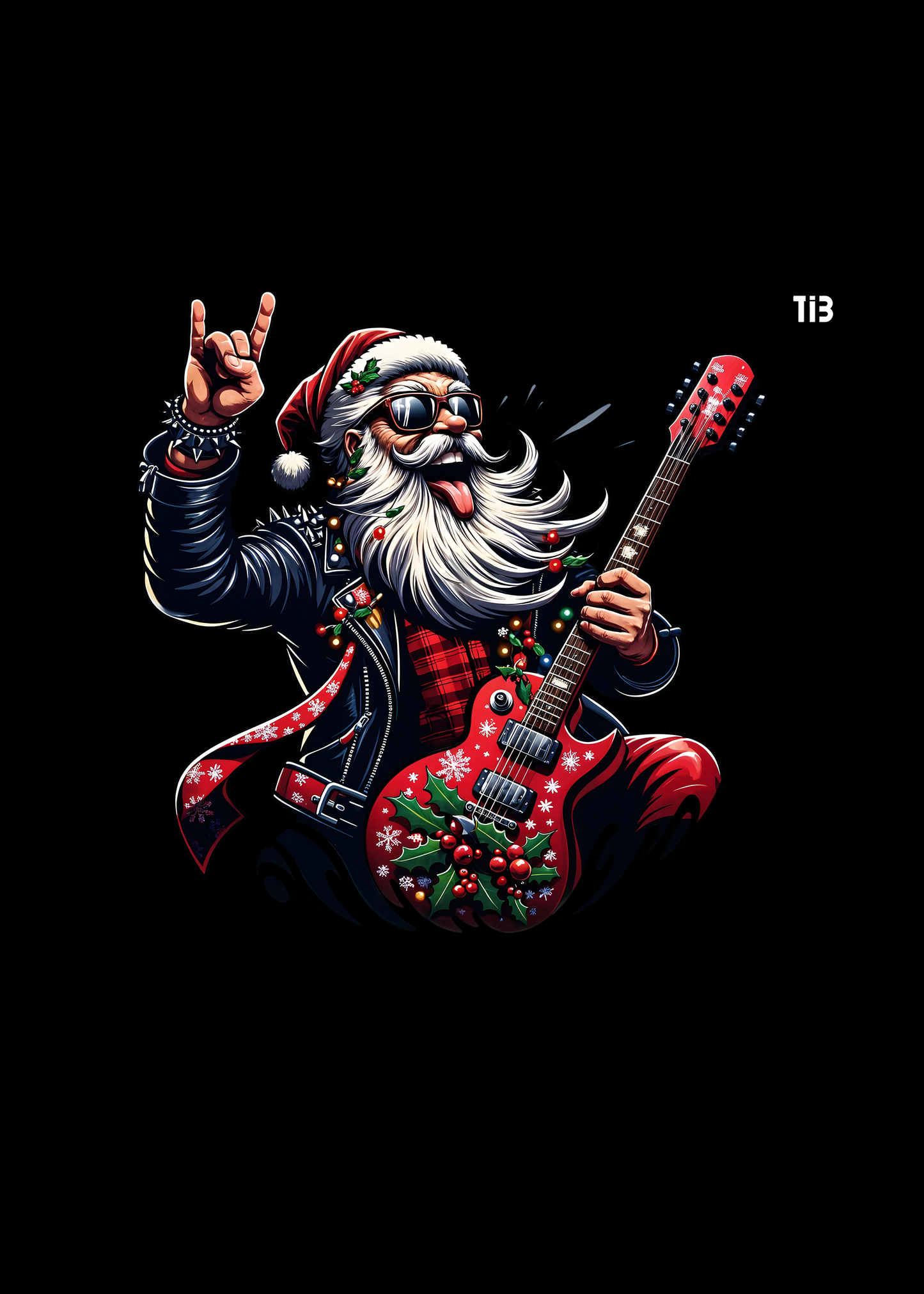 Santa's Rebellion | Black T shirt