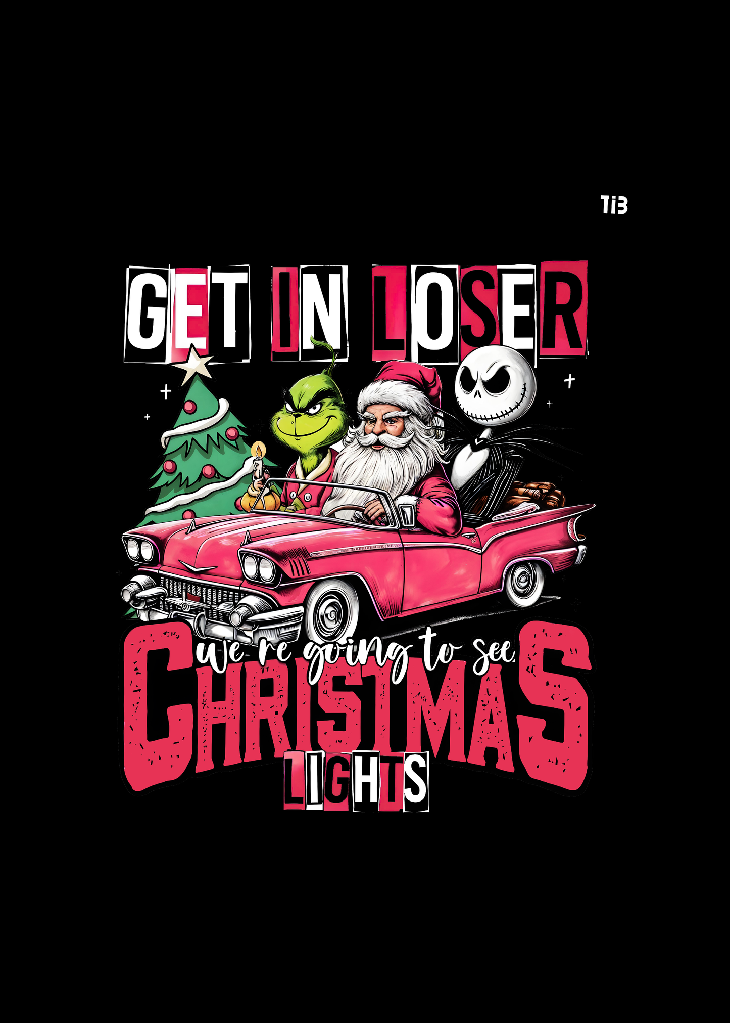 Christmas Chaos | Black T shirt