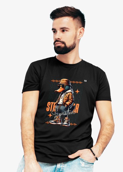 Street Duck: Black Tshirt for Men